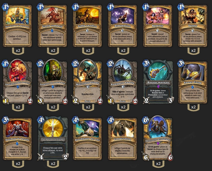 Paladin Deck Hearthstone
 Deck Paladin Secrets TGT Torlk Millenium