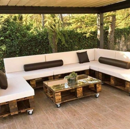 Paletten Couchtisch
 Möbel aus Paletten Couchtisch Veranda