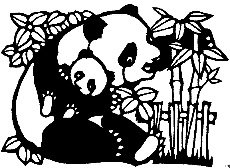 Panda Ausmalbilder
 Panda Und Baby Ausmalbild & Malvorlage Blumen