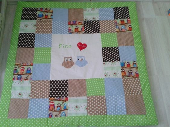 Patchwork Decke
 patchwork babydecke nähen