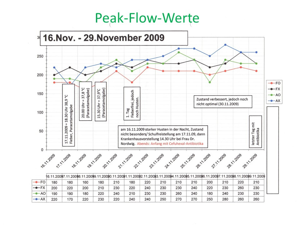 Peak Flow Werte Tabelle
 berichte