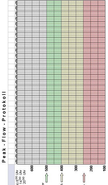 Peak Flow Werte Tabelle
 Peak flow tagebuch ausdrucken