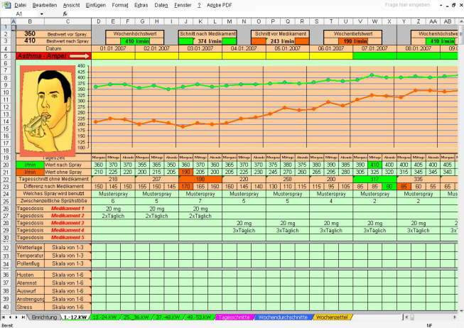 Peak Flow Werte Tabelle
 Asthma COPD Peak Flow Monitor Download