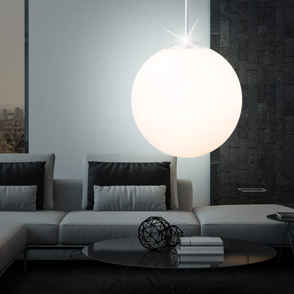 Pendelleuchte Wohnzimmer
 Pendelleuchte Hängelampe Wohnzimmer Opal Kugel Design