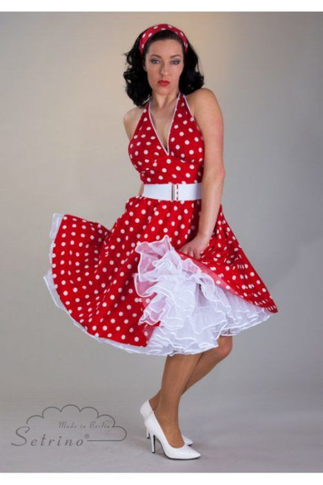 Petticoat Frisuren
 Punktekleid Petticoatkleid Vintage & Retro