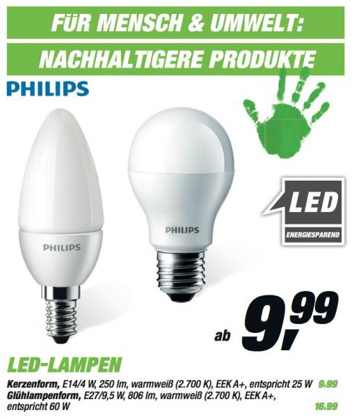 Philips Led Lampen
 Philips LED Lampen von toom ansehen