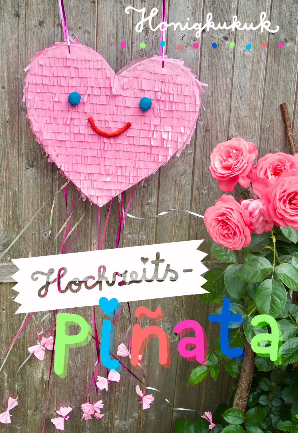 Pinata Hochzeit
 Süße Idee für Hochzeitfeier Großes rosa Herz als
