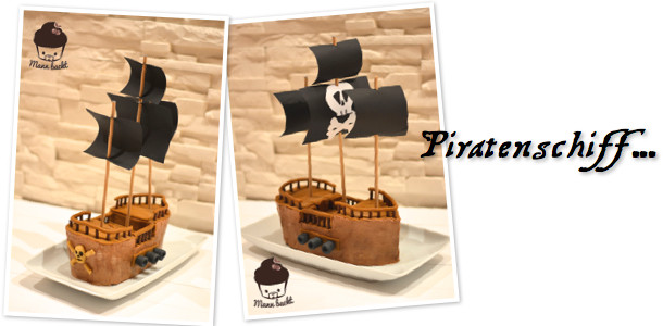 Piratenschiff Kuchen
 Piratenschiff Torte für jeden Möchtegern Jack Sparrow