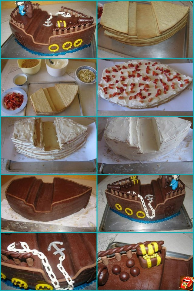 Piratenschiff Kuchen
 Piratenschiff kuchen deko – Hausrezepte von beliebten Kuchen