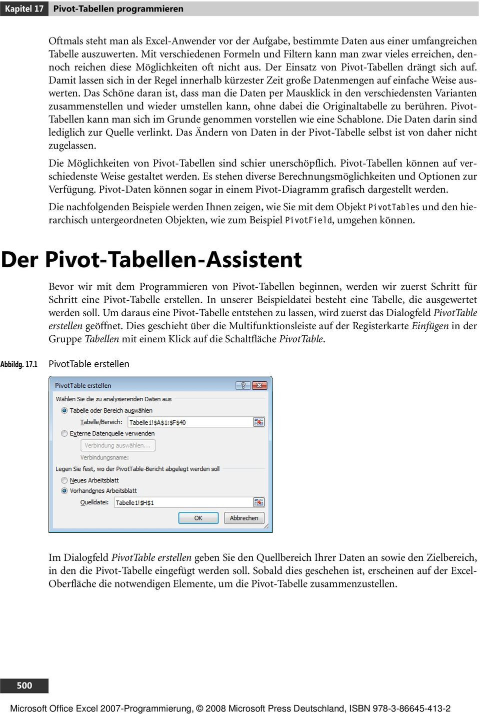 Pivot Tabellen
 Pivot Tabellen programmieren PDF