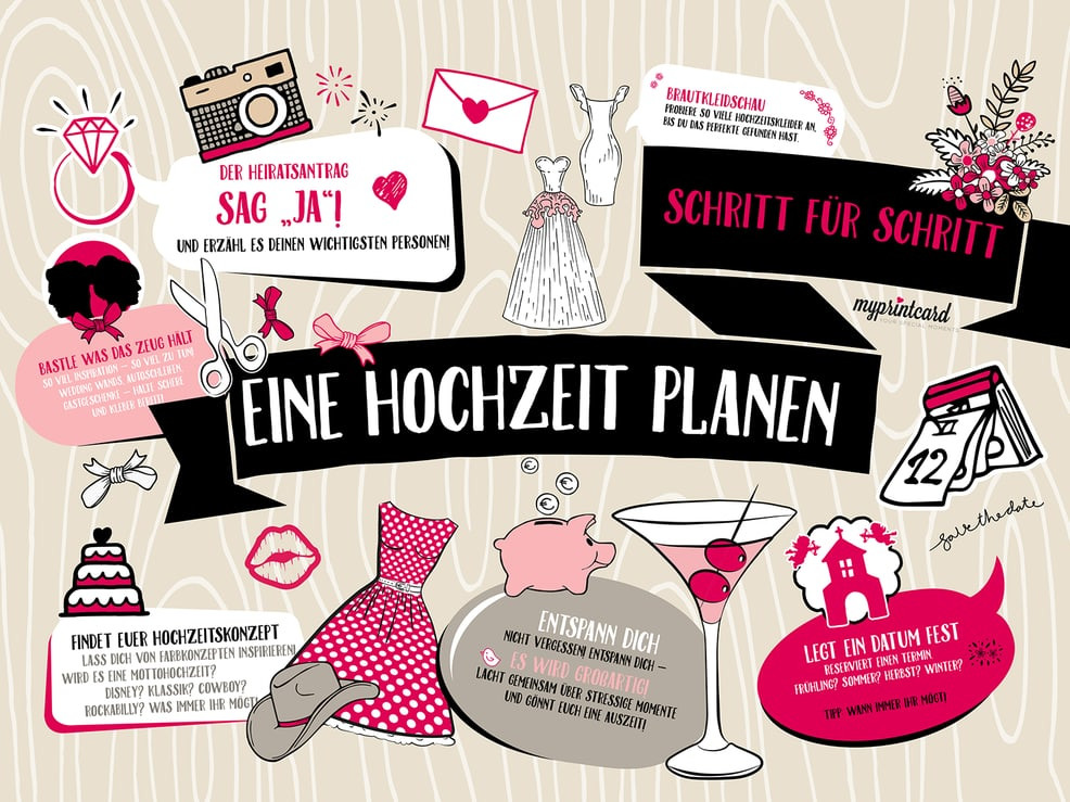 Planung Hochzeit
 Eine Hochzeit planen in 14 Schritten – Stressfrei heiraten