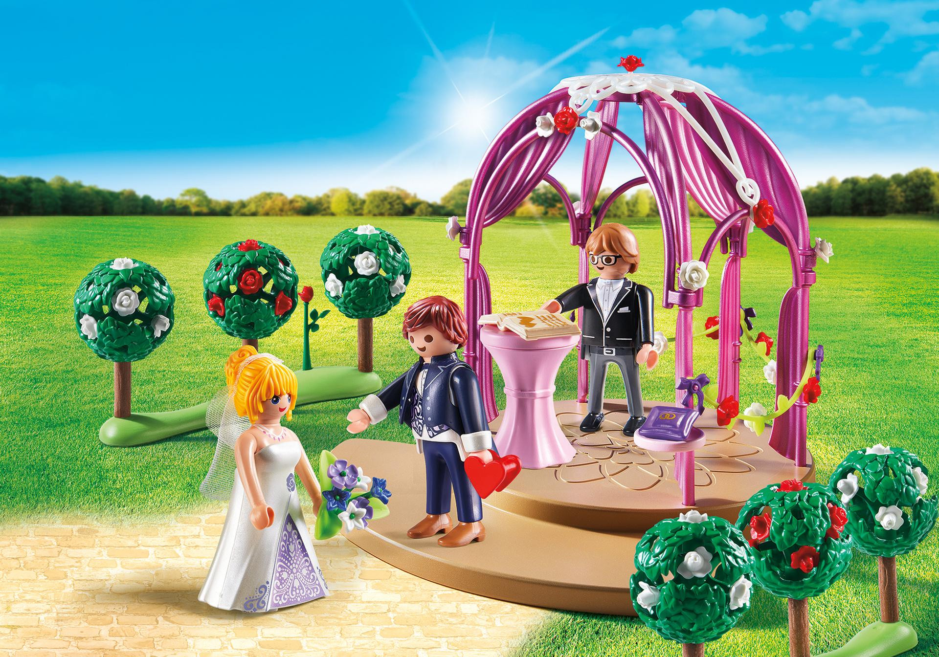 Playmobil Hochzeit
 Hochzeitspavillon mit Brautpaar 9229 PLAYMOBIL