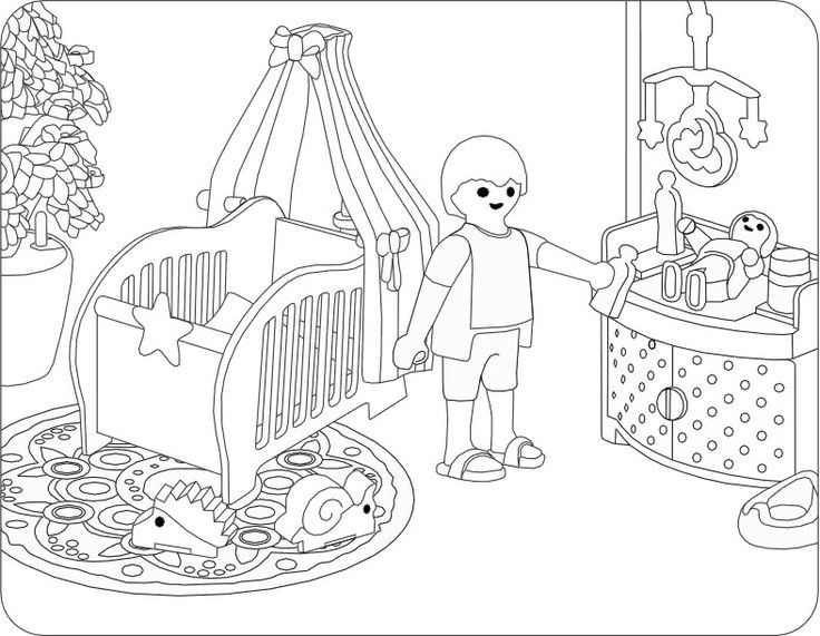 Playmobil Malvorlagen
 Ausmalbilder Playmobil Kinderzimmer