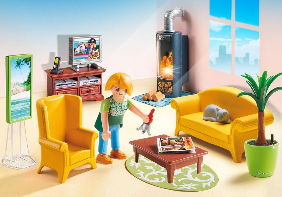 Playmobil Wohnzimmer
 Wohnzimmer mit Kaminofen 5308 PLAYMOBIL Deutschland