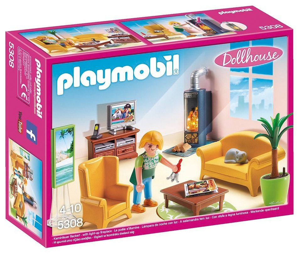 Playmobil Wohnzimmer
 Playmobil Wohnzimmer mit Kaminofen 5308 Dollhouse