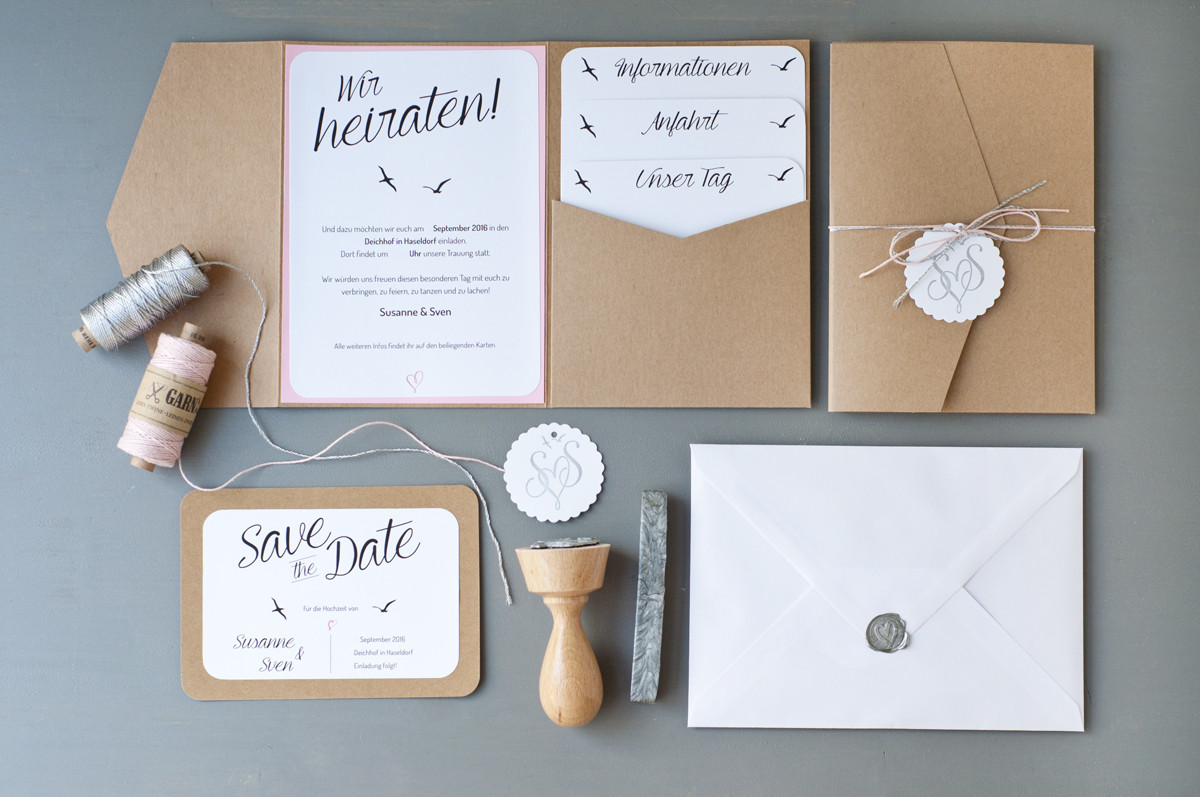 Pocketfold Hochzeit
 Unsere Hochzeitseinladungen – Serendipity