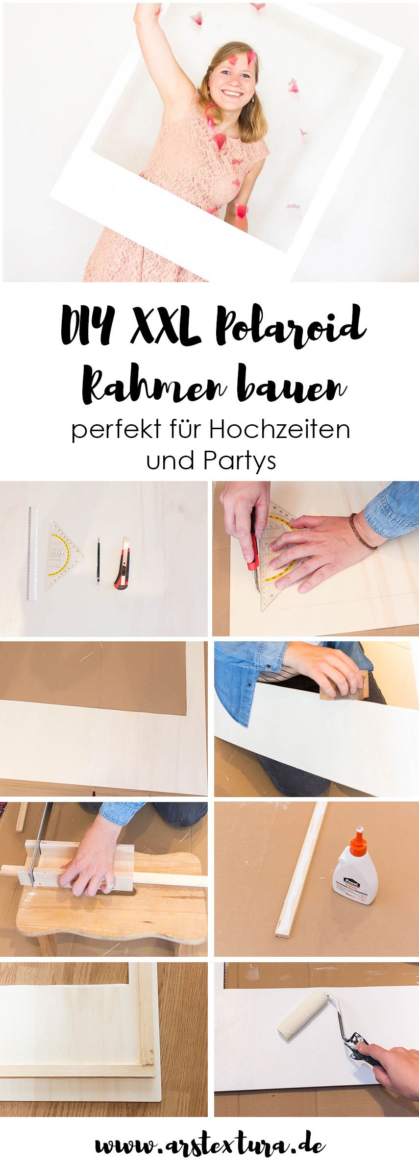 Polaroid Rahmen Hochzeit
 DIY Polaroid Bilderrahmen und Fotobox ars textura DIY