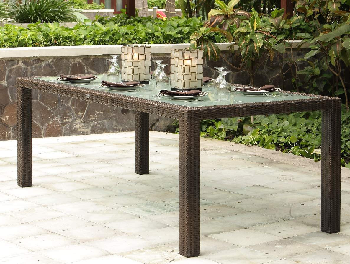 Polyrattan Tisch
 Destiny Gartentisch Auckland I 165 x 90 cm Polyrattan