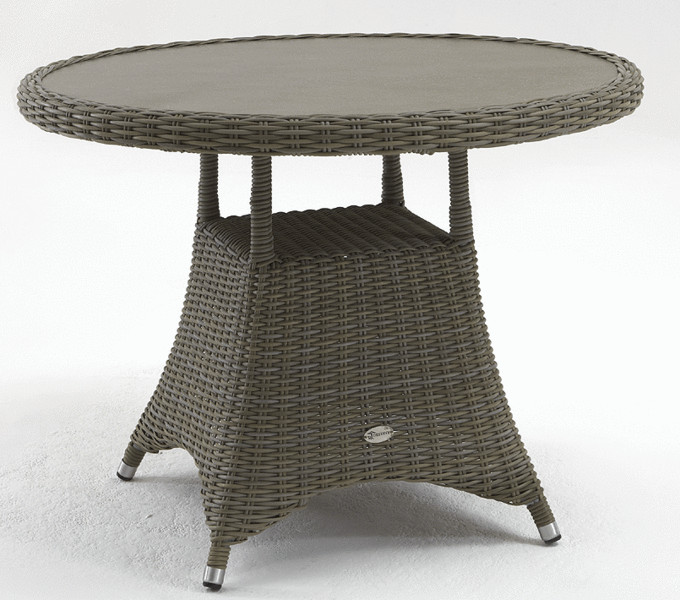 Polyrattan Tisch
 Destiny Tisch rund 1m Valencia Polyrattan Korbmöbel Art