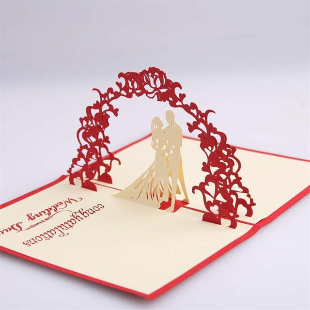 Pop Up Karte Hochzeit
 Neue Kreative Sweety Hochzeit Gruß Kirigami Karten 3d pop