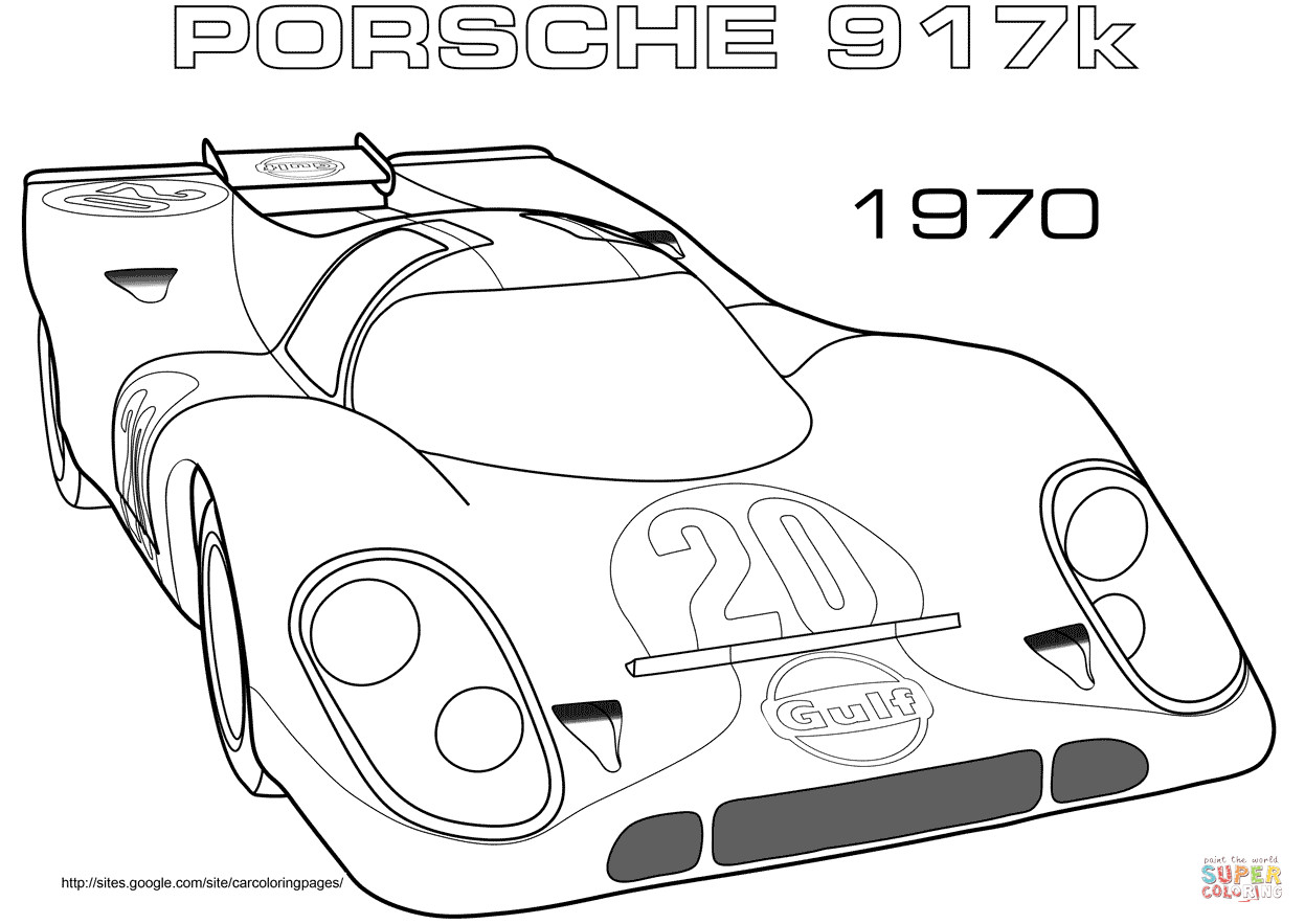 Porsche Ausmalbilder
 Ausmalbild 1970 Porsche 917K