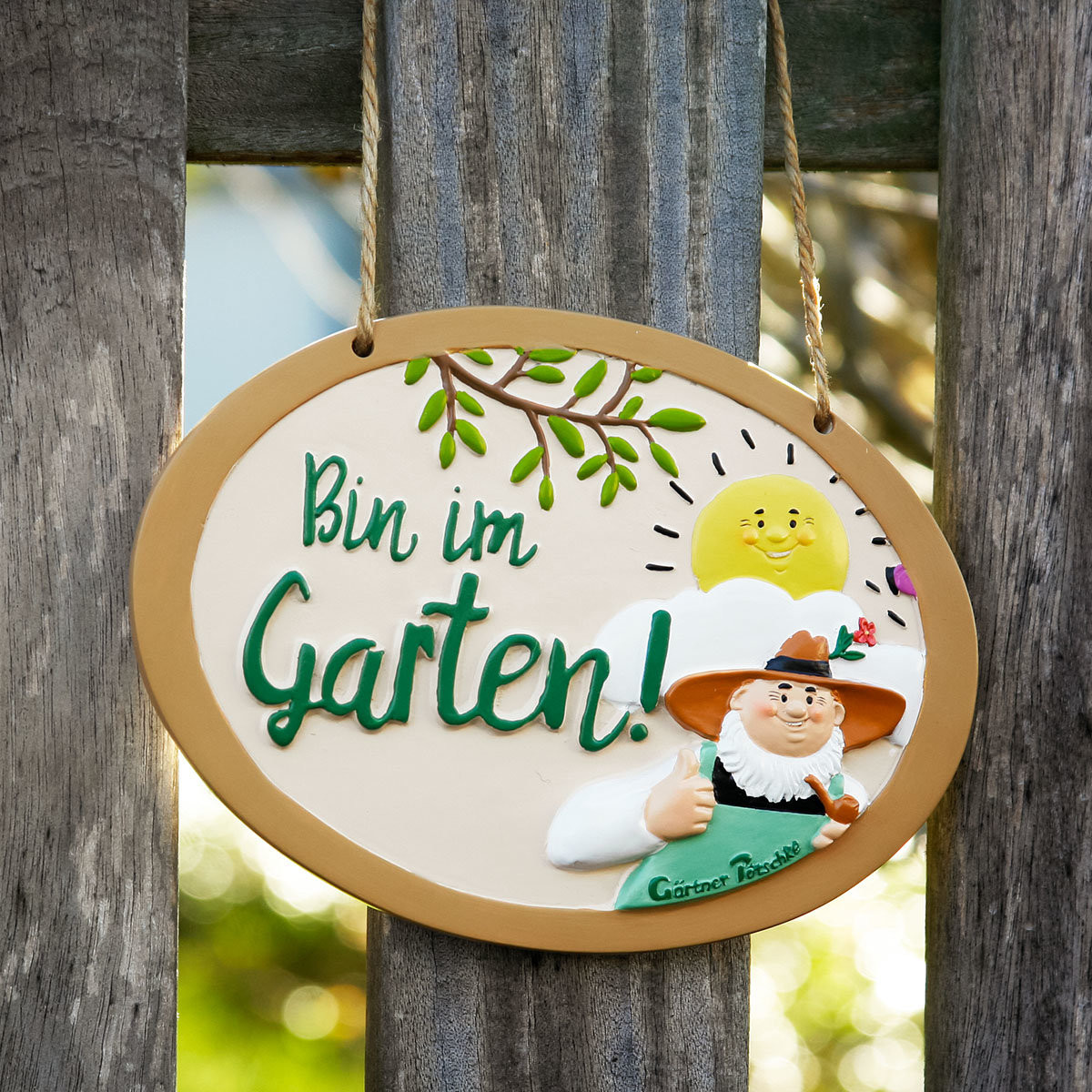 Pötschke Garten
 Gärtner Pötschke Schild „Bin im Garten“ online kaufen bei