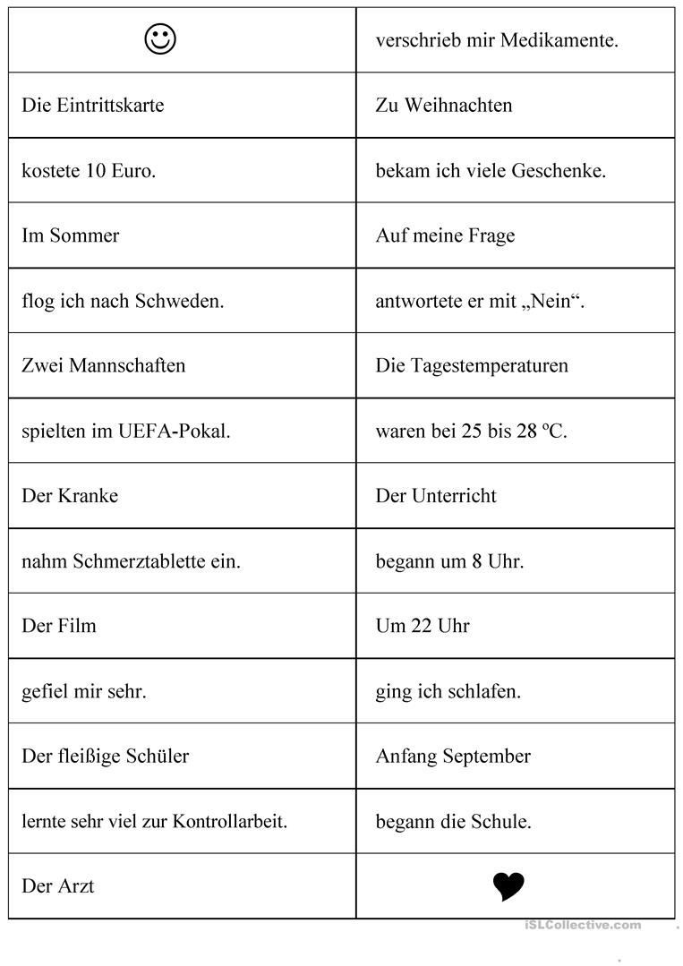 Präsens Präteritum Perfekt Tabelle
 Prateritum Ubungen Arbeitsblatt präsens präteritum perfekt