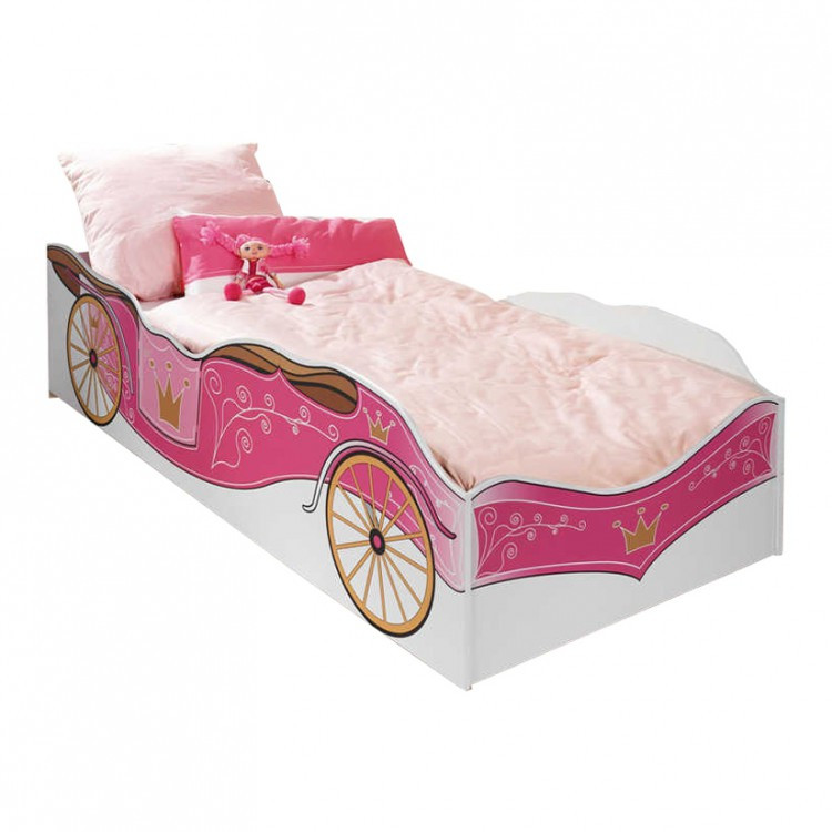 Prinzessinnen Bett
 Kinderbett Prinzessin Kutsche Rosa Jugendbett Bett
