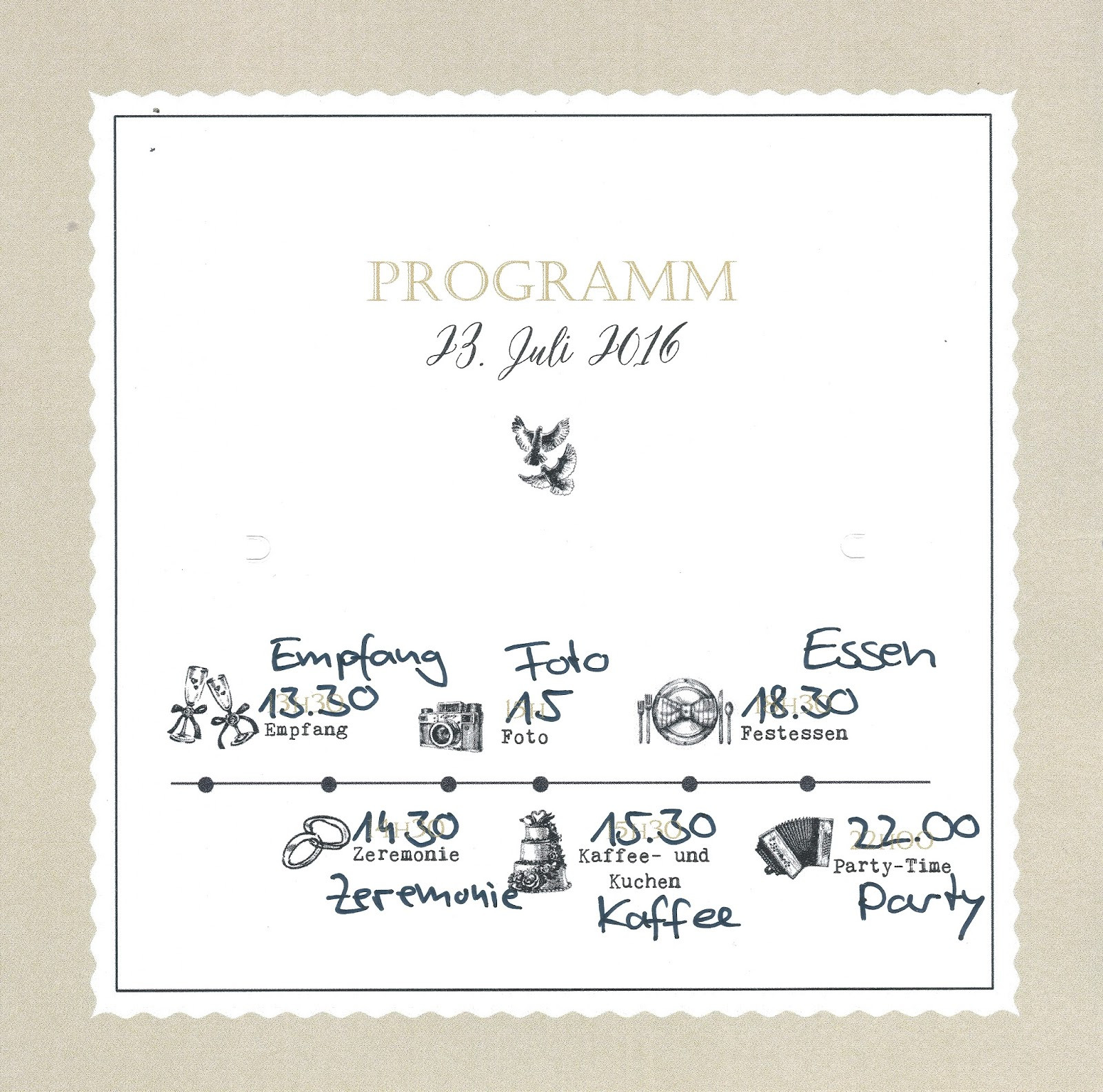 Programm Hochzeit
 AnjaTobiHochzeit