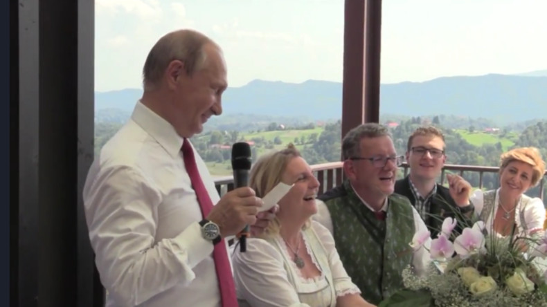 Putin Hochzeit
 Kneissl Hochzeit in Österreich Putin hält Ansprache auf