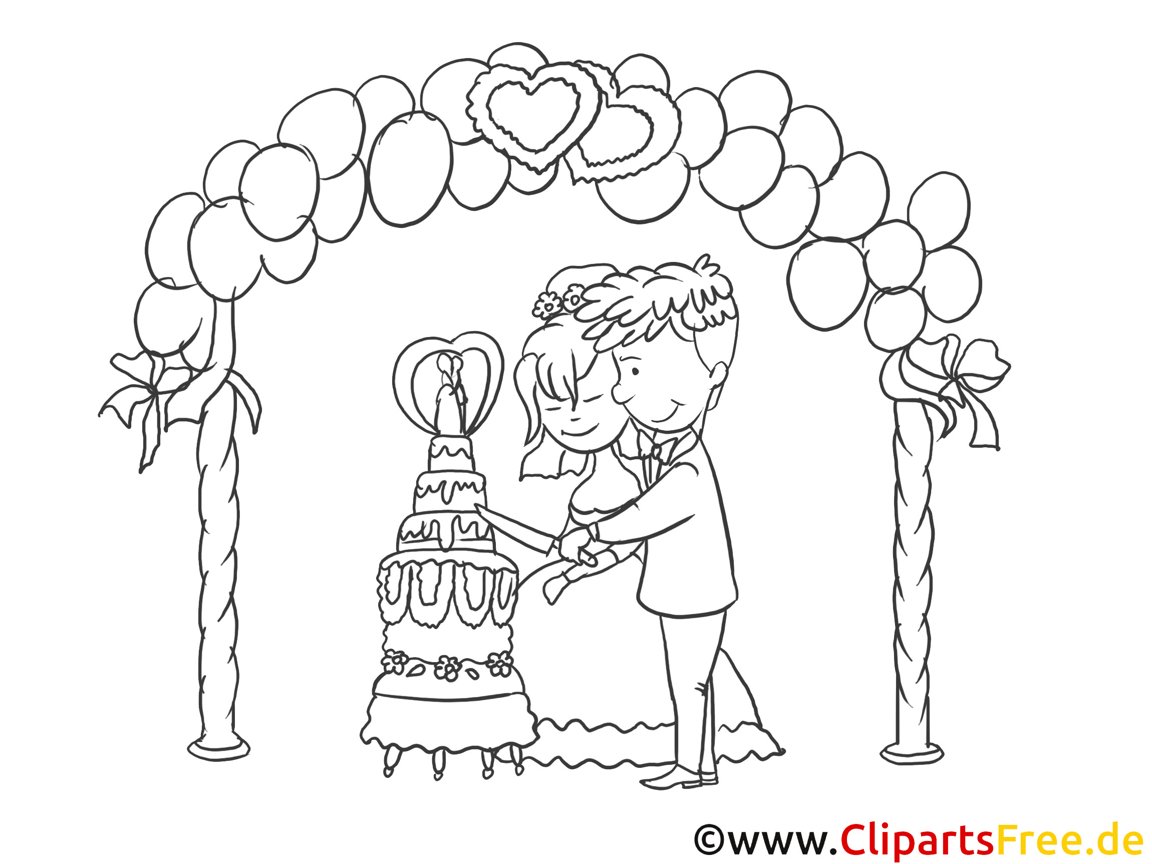 Rahmen Hochzeit Clipart Schwarz Weiß
 Kirchliche Trauung Clipart Zeichnung Bild schwarz weiss