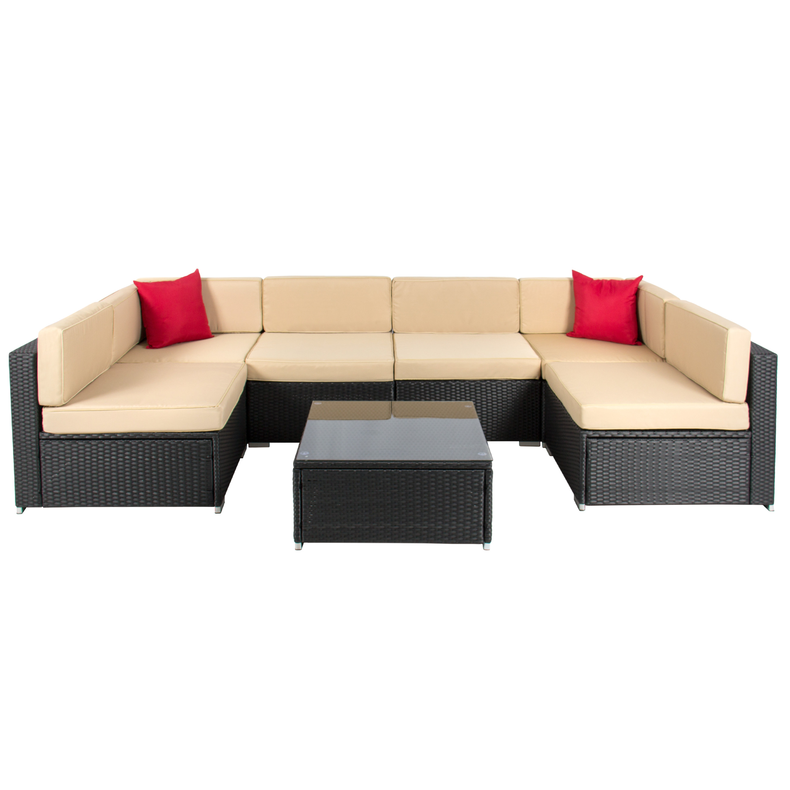 Rattan Couch
 7pc Outdoor Patio Garden Wicker Furniture Rattan Sofa Set