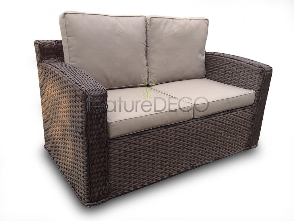 Rattan Couch
 Chelsea High Back Rattan Garden Furniture Sofa Set Brown