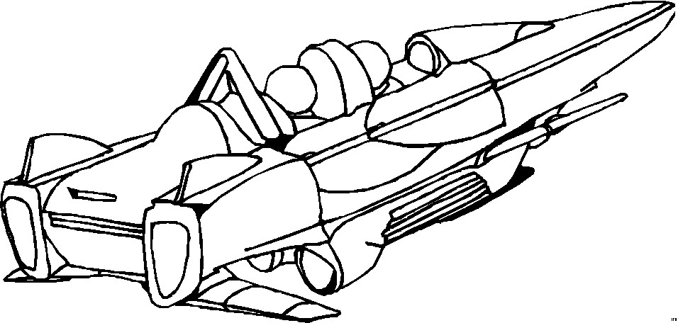 Raumschiff Ausmalbilder
 Raumschiff Von Rechts Ausmalbild & Malvorlage Science