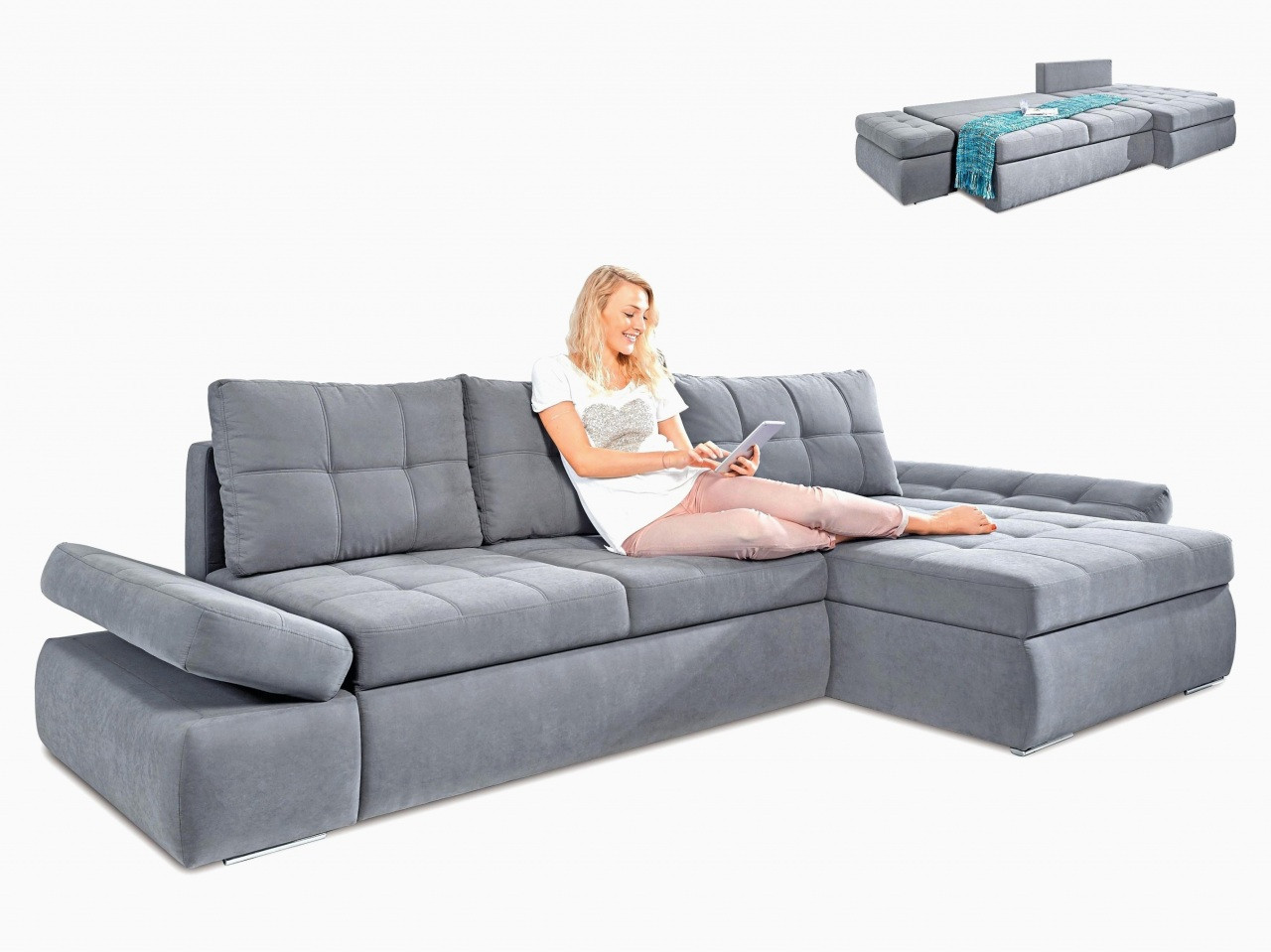 Recamiere Sofa
 Sofa Doppel Recamiere Komfort Sofa Mit Recamiere Und