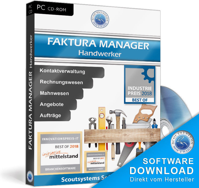 Rechnungsprogramm Handwerk
 Software für Handwerksbetriebe Handwerkersoftware