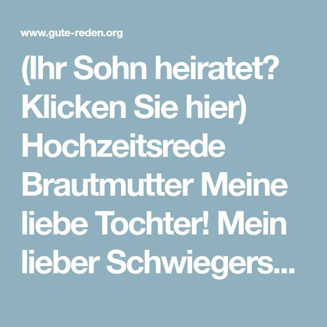 Rede Hochzeit
 Rede Hochzeit Brautvater Schön Ihr sohn Heiratet Klicken