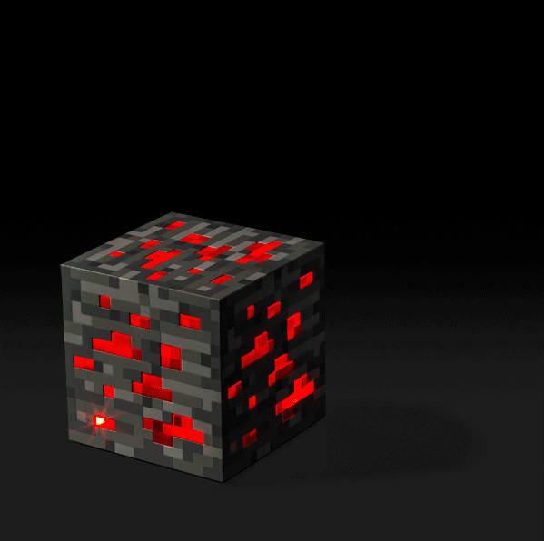 Redstone Lampe
 Minecraft Light Up Redstone Ore Eclectic Table Lamps