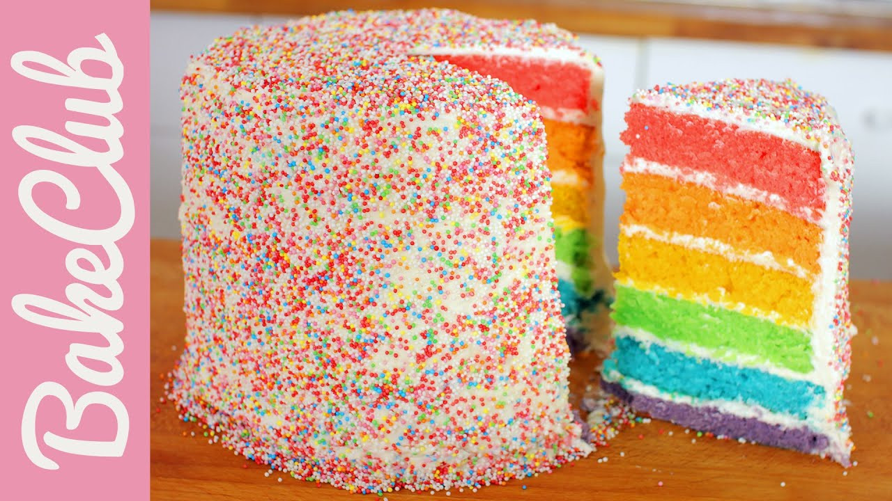 Regenbogen Kuchen
 Rainbow Cake Regenbogenkuchen