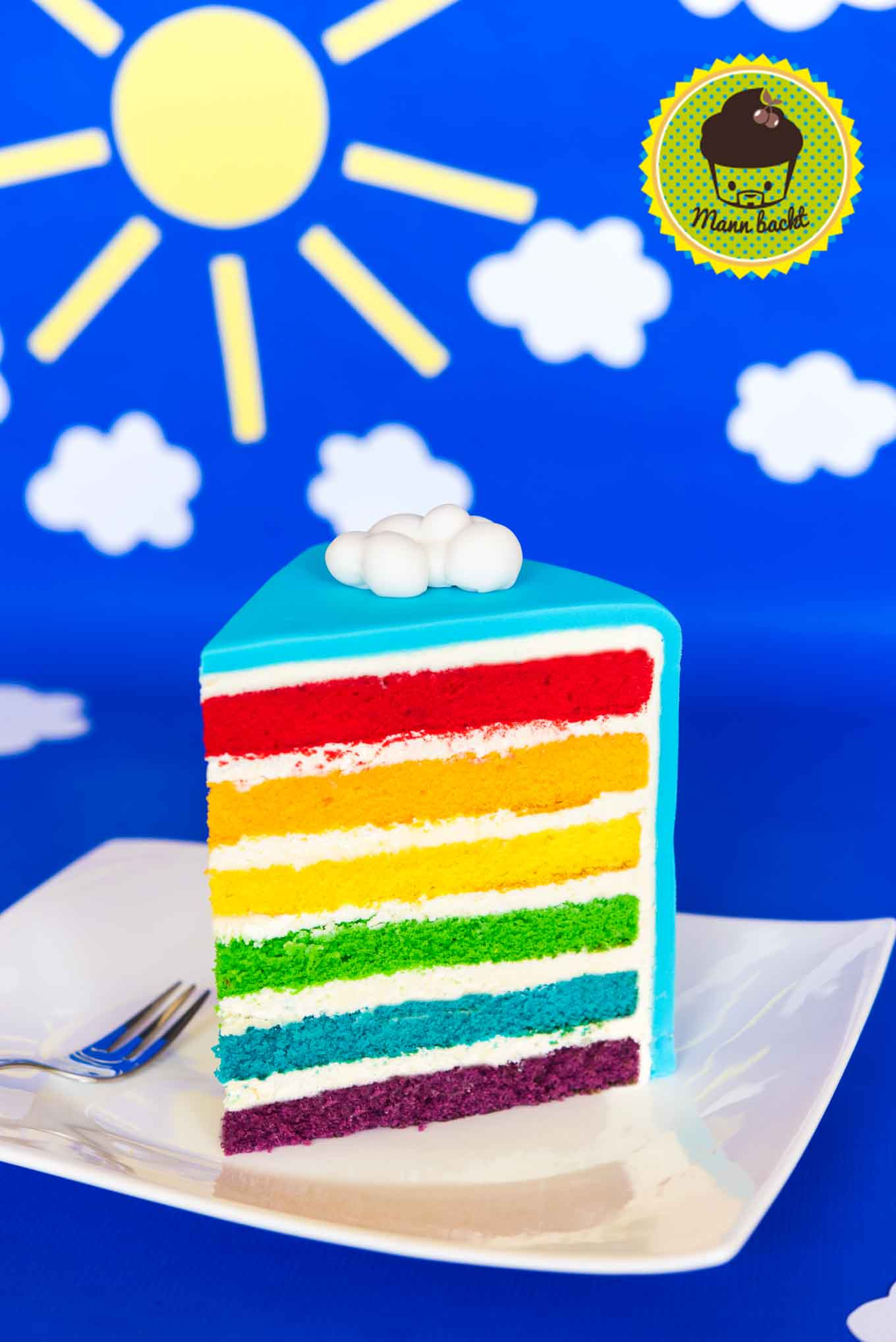 Regenbogen Kuchen
 Rainbow Cake so backt ihr euch perfekte bunte