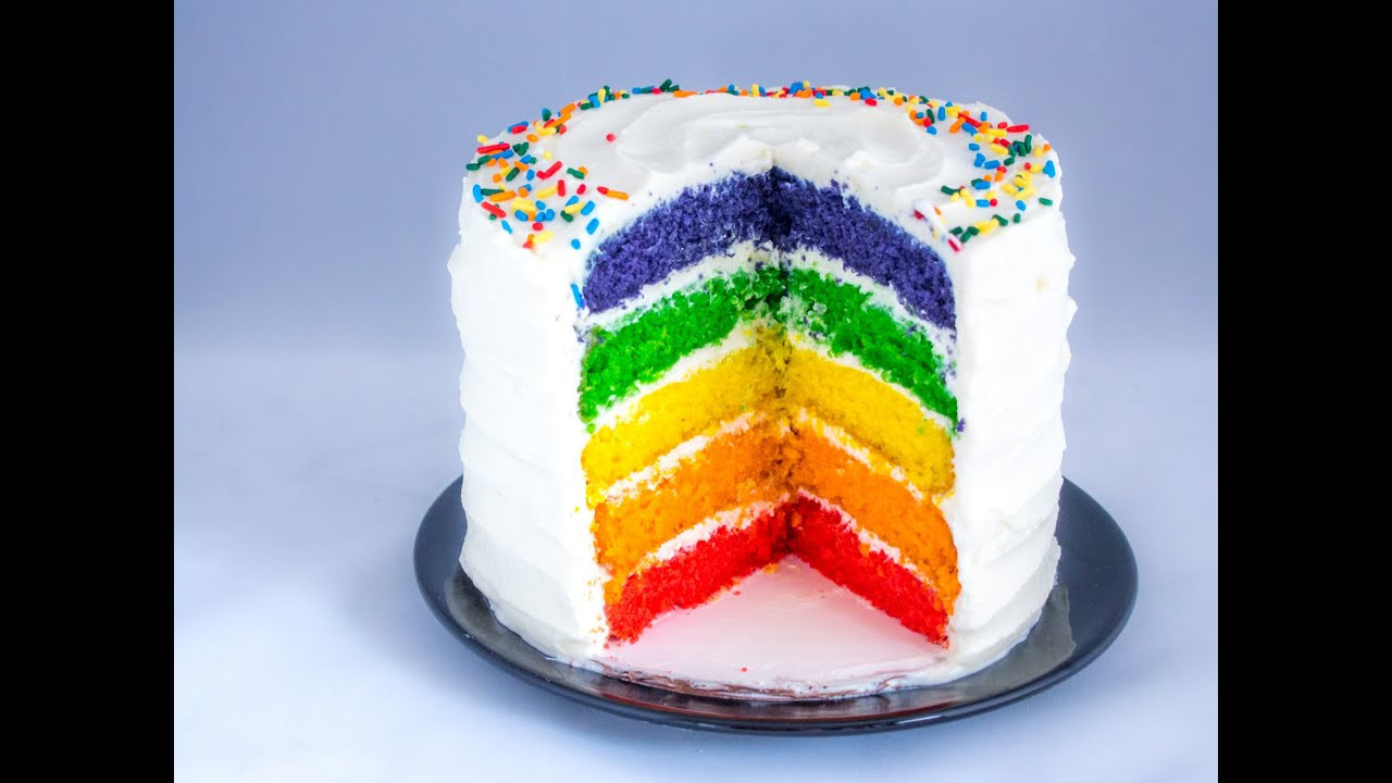 Regenbogen Kuchen
 Regenbogenkuchen Regenbogentorte mit leichter Sahnecreme