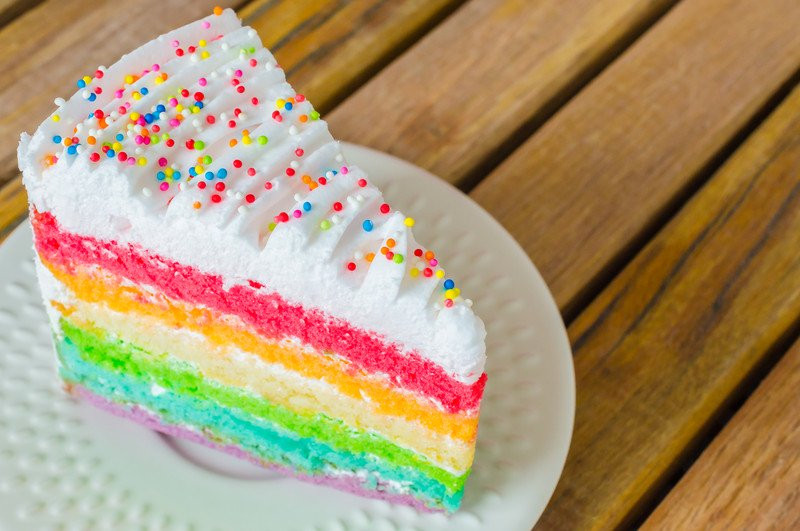 Regenbogen Kuchen
 Torta arcobaleno