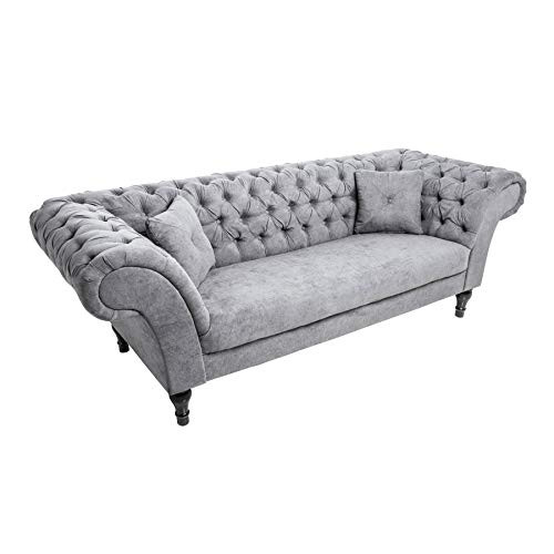 Riess Ambiente Sofa
 Riess Ambiente Chesterfield Sofa Contessa grau mit 2