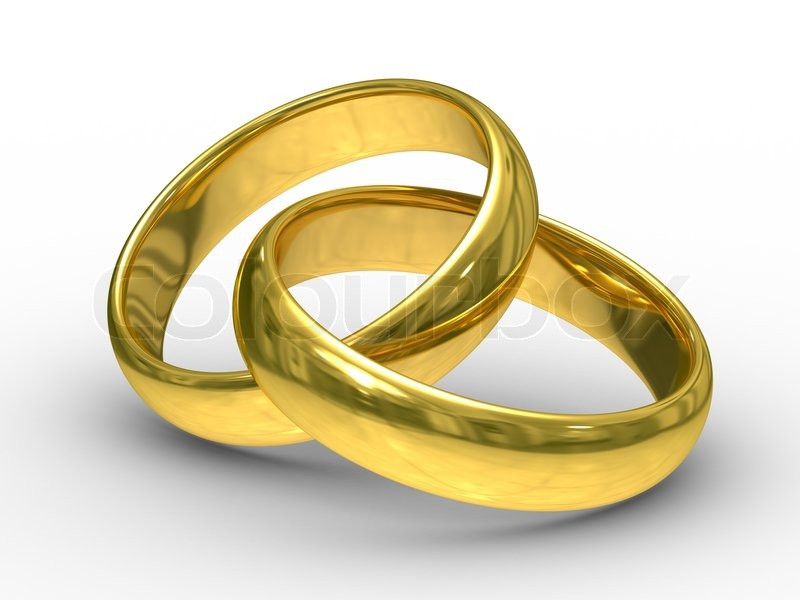 Ringe Hochzeit
 Zwei goldene Hochzeit Ringe Stockfoto