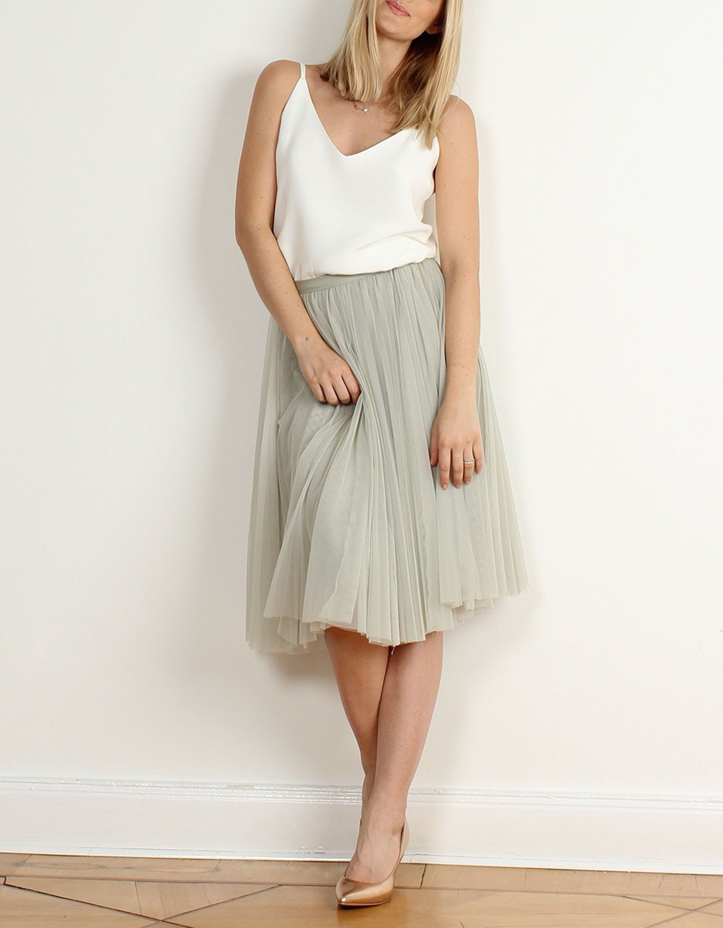 Rock Für Hochzeit
 CONSTANT LOVE Tüll Rock kurz Grau Grün in 2019