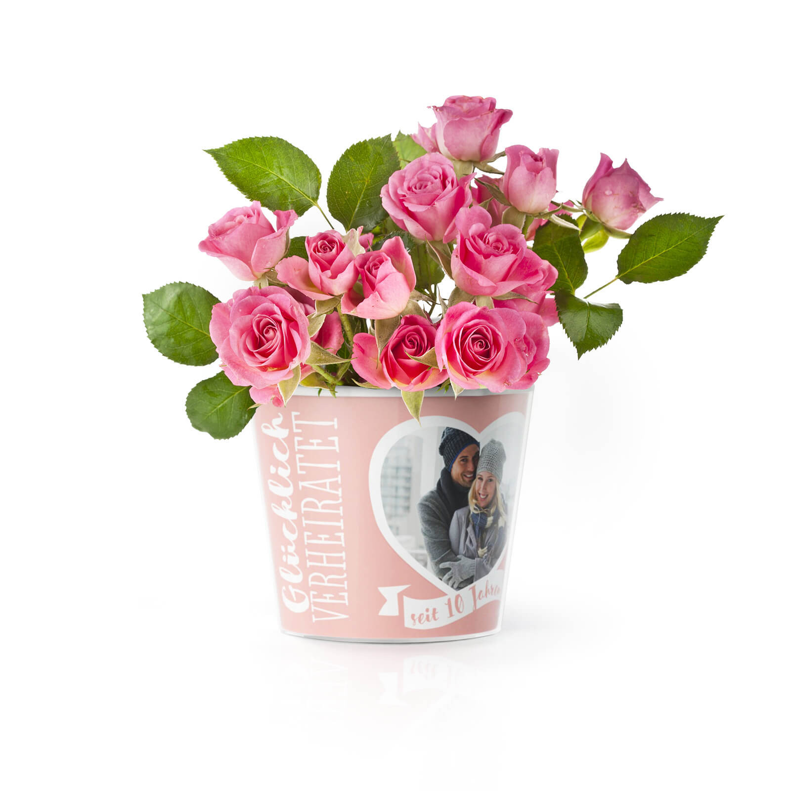 Rosenhochzeit Geschenke
 10 Hochzeitstag Rosenhochzeit – Blumentopf von MyFacepot