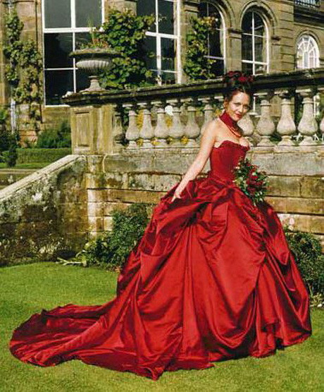 Rotes Hochzeitskleid
 Hochzeitskleider in rot