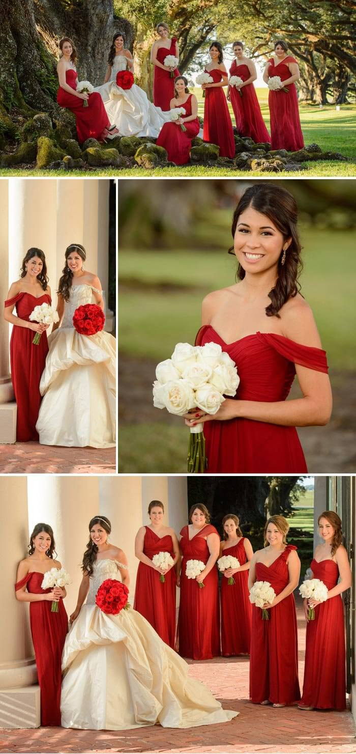 Rotes Kleid Hochzeit
 Hochzeitsdeko rot und romantisch
