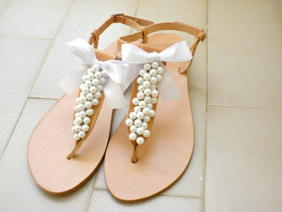 Sandalen Hochzeit
 Hochzeits Schuh Hochzeit Sandalen griechische Sandalen mit