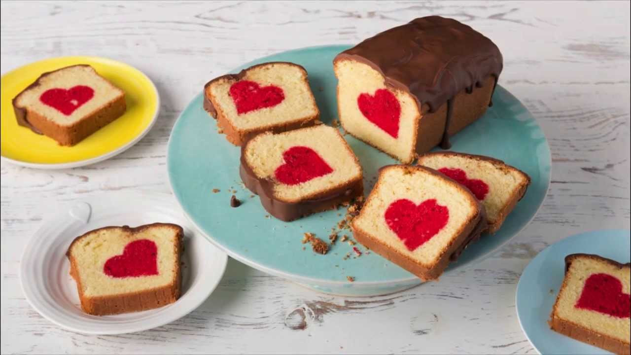 Sanella Kuchen
 Rührkuchen mit Herz Surprice inside cake Patch cake